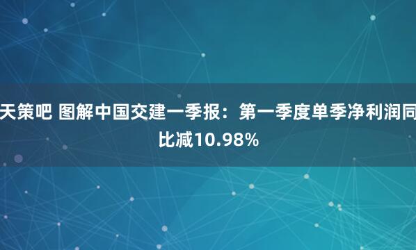 天策吧 图解中国交建一季报：第一季度单季净利润同比减10.98%