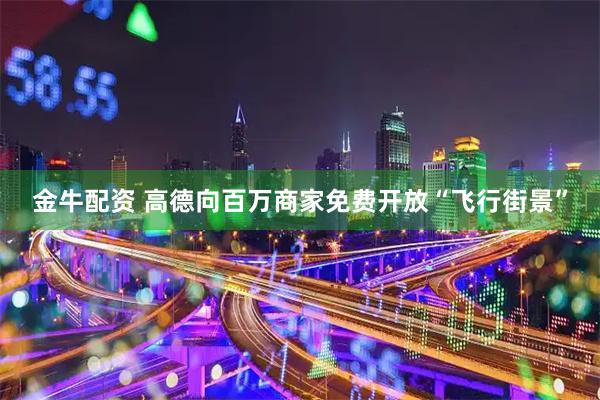 金牛配资 高德向百万商家免费开放“飞行街景”